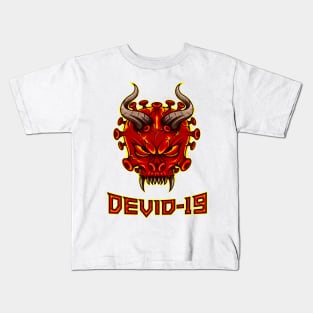 Covid-19 as devil Kids T-Shirt